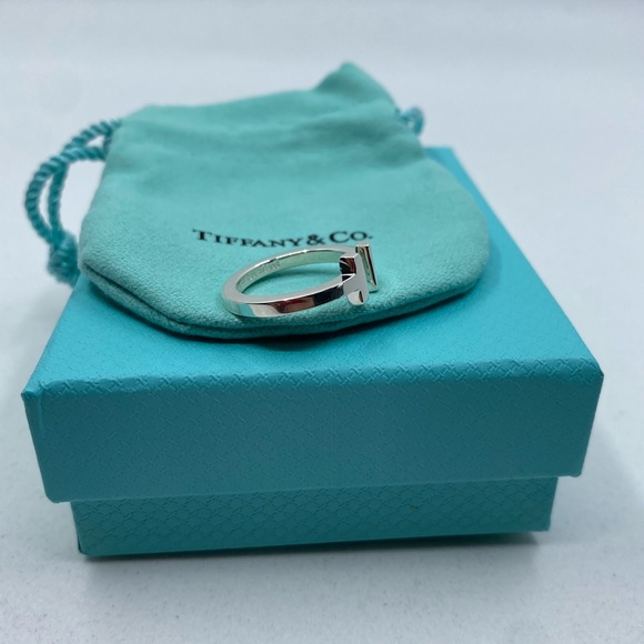 Tiffany & Co. Sterling Silver T Square Ring - Picture 7 of 8